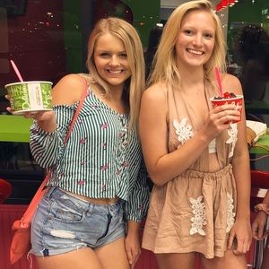 The green top on the left